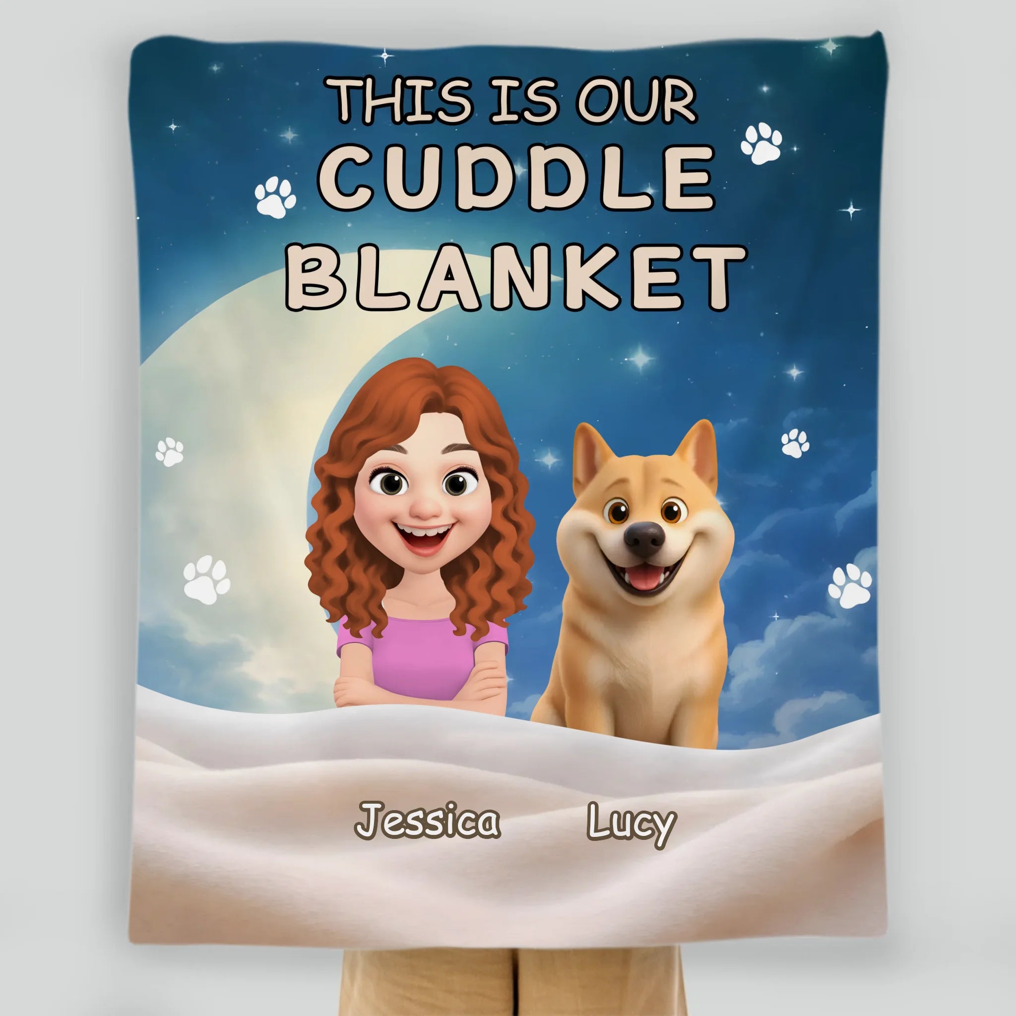 Personalized Dog Print Soft Fleece Blanket - This Is Our Cuddle, Cute Gifts For People With Dogs - 89Prints