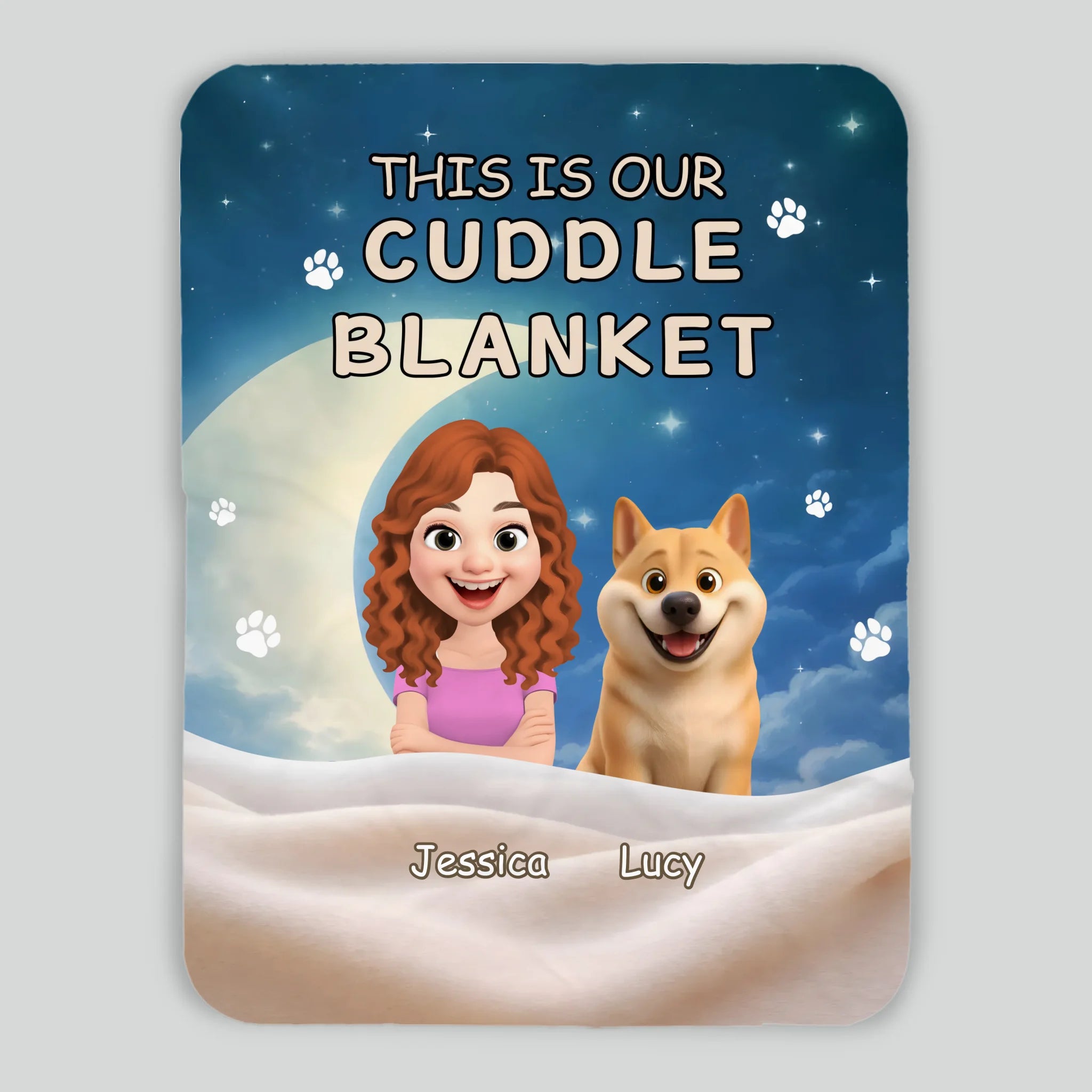 Personalized Dog Print Soft Fleece Blanket - This Is Our Cuddle, Cute Gifts For People With Dogs - 89Prints