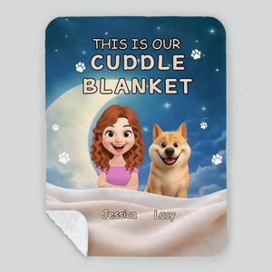 Personalized Dog Print Soft Fleece Blanket - This Is Our Cuddle, Cute Gifts For People With Dogs - 89Prints