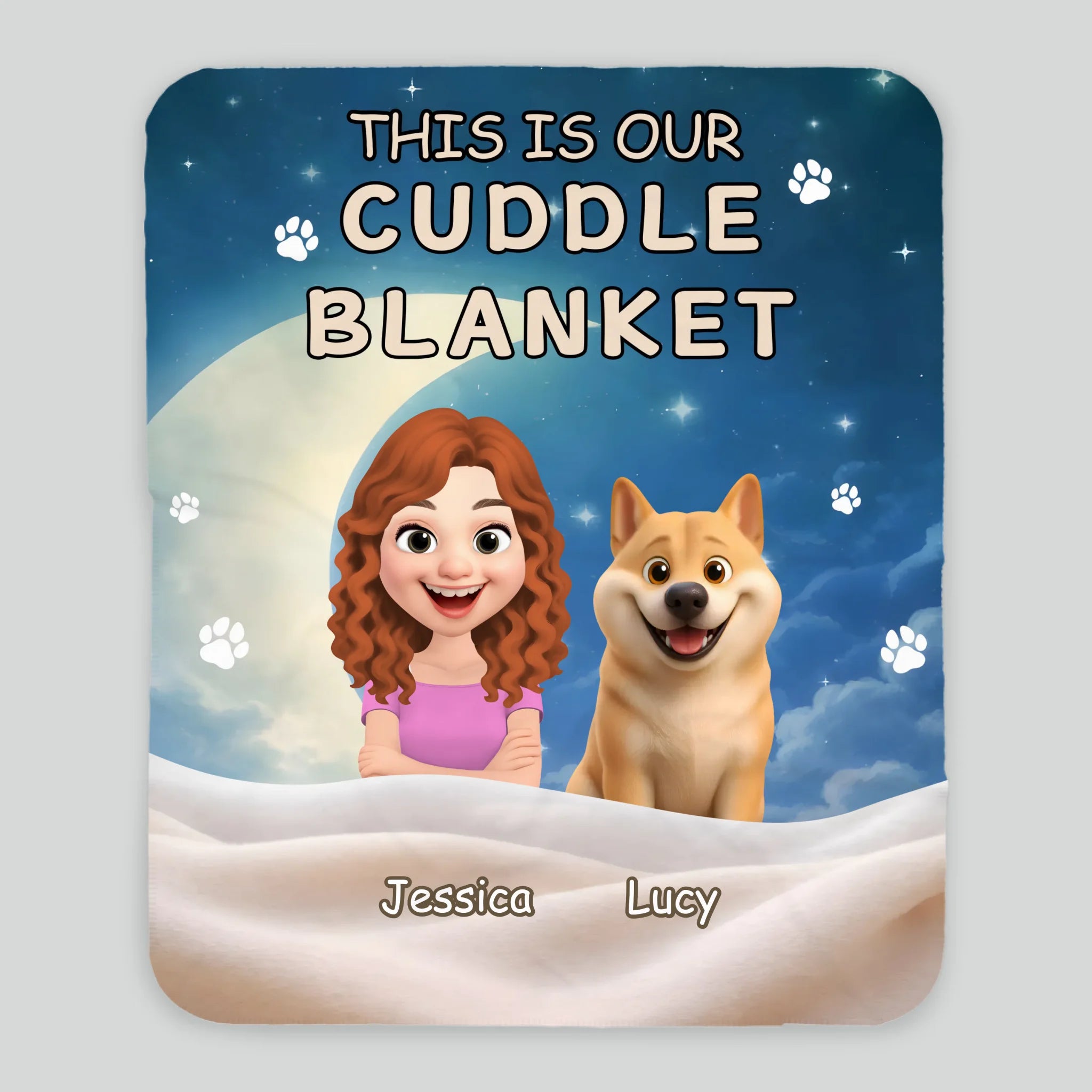 Personalized Dog Print Soft Fleece Blanket - This Is Our Cuddle, Cute Gifts For People With Dogs - 89Prints