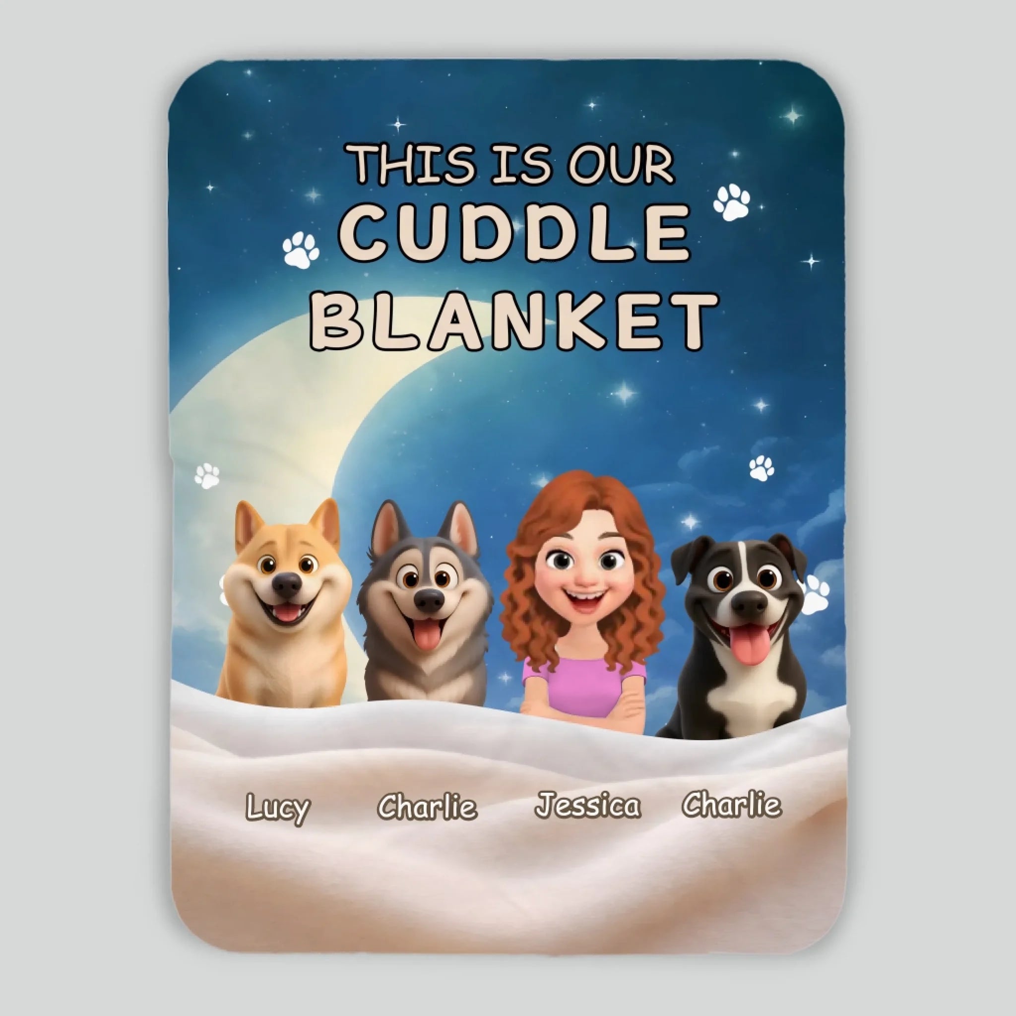 Personalized Dog Print Soft Fleece Blanket - This Is Our Cuddle, Cute Gifts For People With Dogs - 89Prints