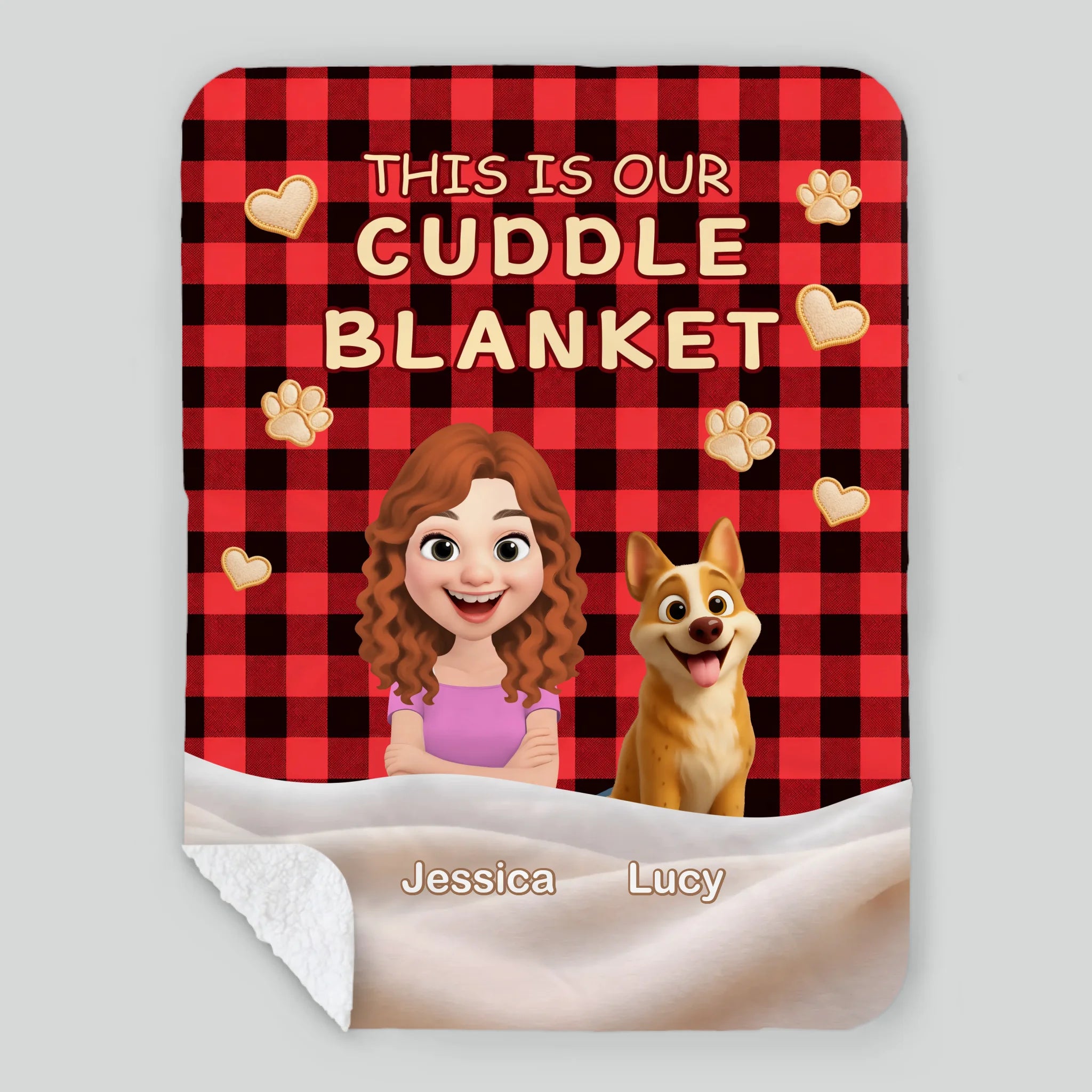 Customized Soft Blanket With Dogs On It - This Is Cuddle, Dog And Owner Gifts - 89Prints