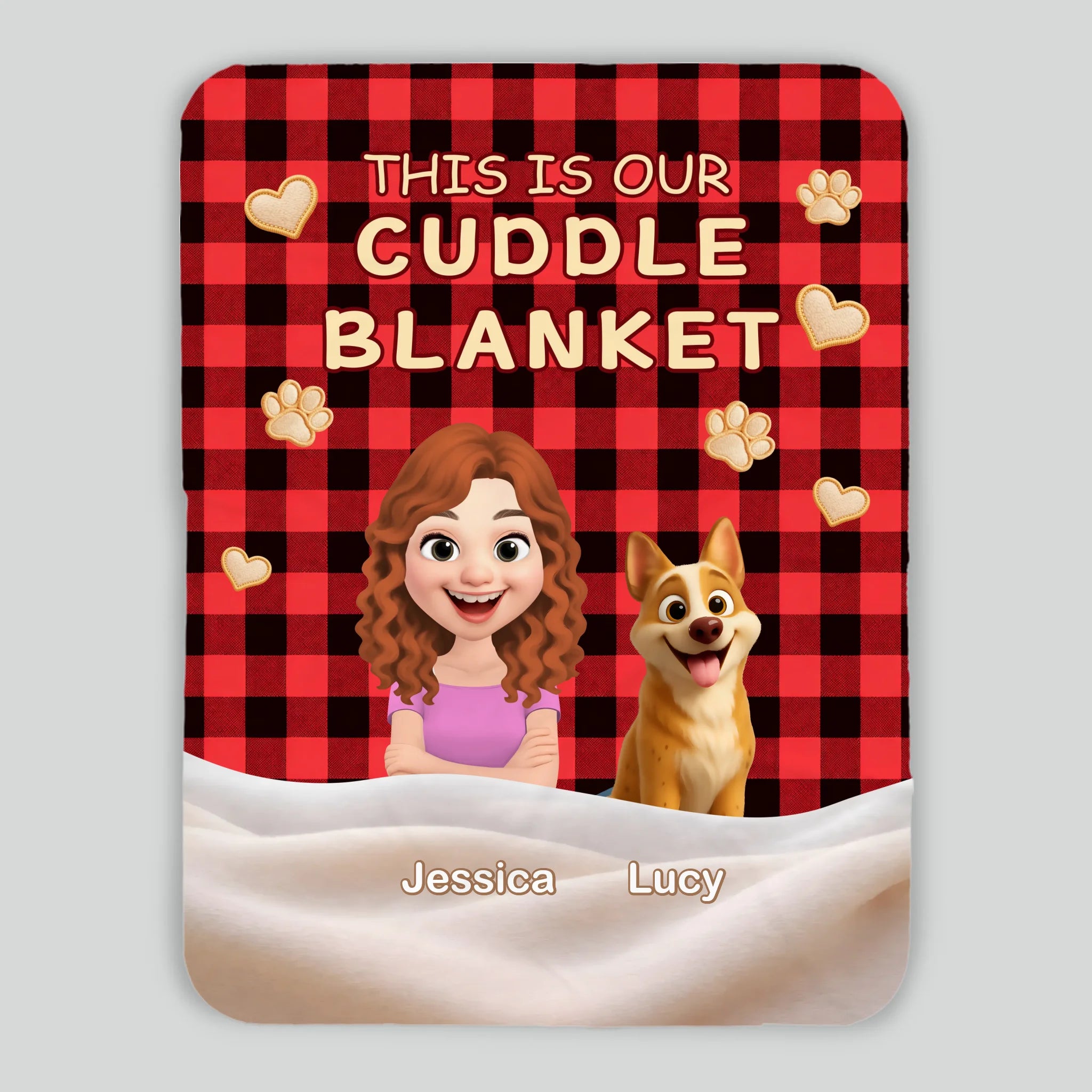 Customized Soft Blanket With Dogs On It - This Is Cuddle, Dog And Owner Gifts - 89Prints