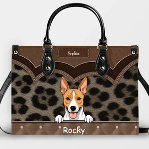 Custom Handbags For Ladies – Scalloped Animal Motif Handbag for Dog Lovers - 89Prints