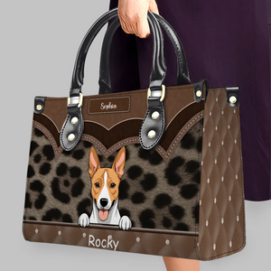 Custom Handbags For Ladies – Scalloped Animal Motif Handbag for Dog Lovers - 89Prints