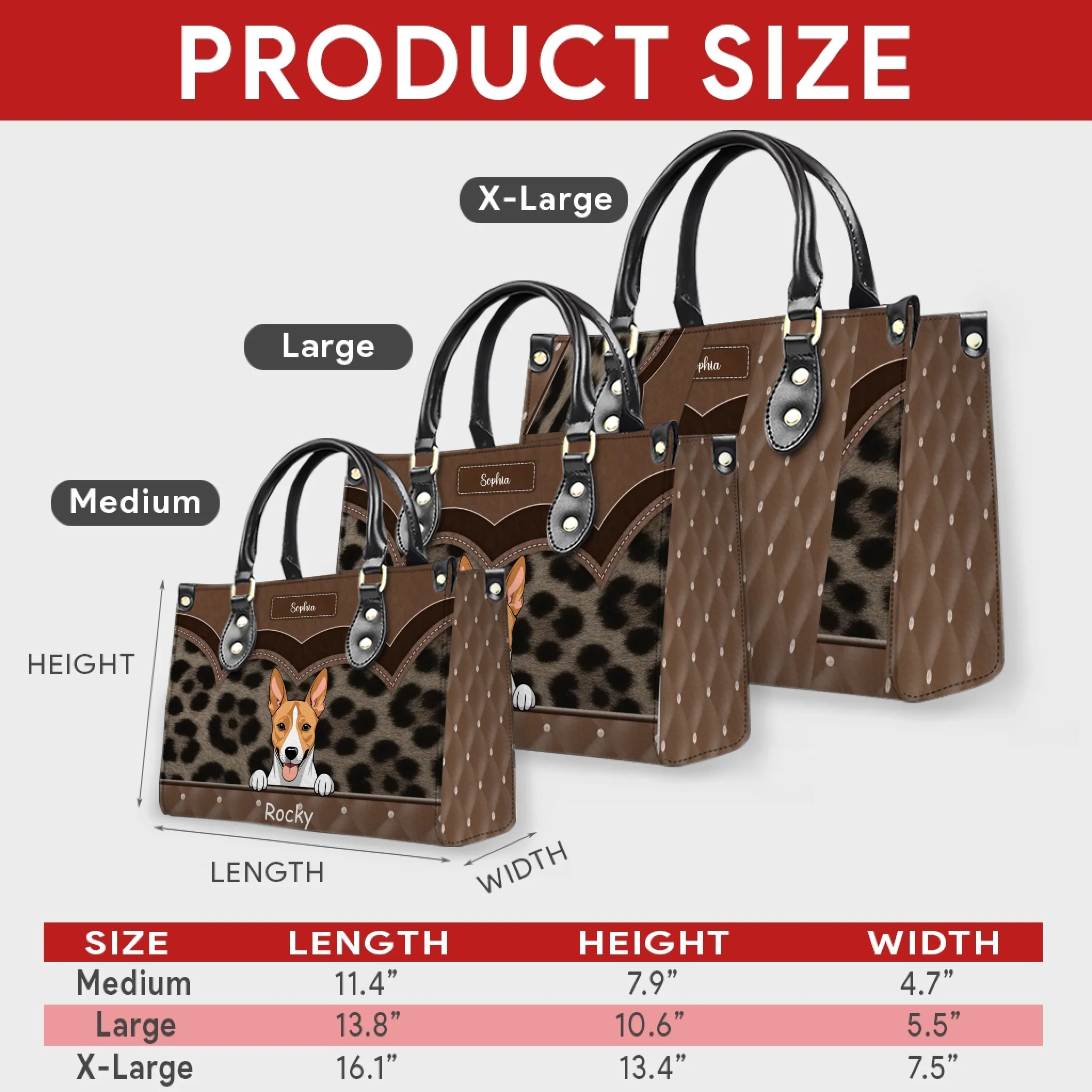 Custom Handbags For Ladies – Scalloped Animal Motif Handbag for Dog Lovers - 89Prints