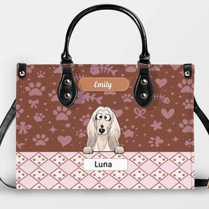 Custom Dog Bag for Dog Lovers - Playful Dogs Peeking Over Edge Handbag - 89Prints