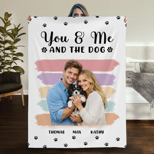 Personalised Sherpa Fleece Dog Blanket - Retro Sunset Stripes with 