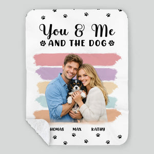 Personalised Sherpa Fleece Dog Blanket - Retro Sunset Stripes with 