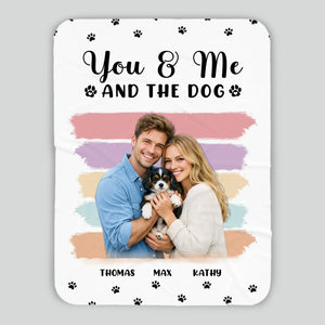 Personalised Sherpa Fleece Dog Blanket - Retro Sunset Stripes with 