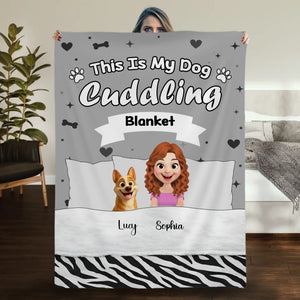 Personalised Blanket With Dogs On It - Multiple Dog Breeds and Human Character Graphic - 89Prints
