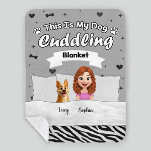 Personalised Blanket With Dogs On It - Multiple Dog Breeds and Human Character Graphic - 89Prints