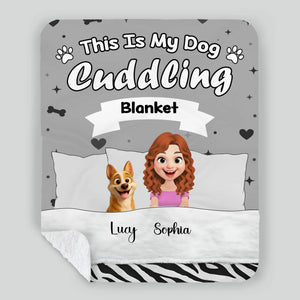 Personalised Blanket With Dogs On It - Multiple Dog Breeds and Human Character Graphic - 89Prints