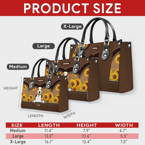 Custom Bag For Dog Lovers – Dog Mum Gift Sunflower Garden Dog Line-Up Handbag - 89Prints