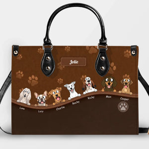 Customizable Handbags For Mothers - Paw Print Curved Panel Handbag For Dog Owners - 89Prints