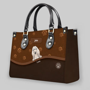 Customizable Handbags For Mothers - Paw Print Curved Panel Handbag For Dog Owners - 89Prints