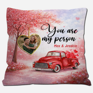 Romantic Blossom Tree Couple Pillow - You Are My Person - Upload Image - 89Prints
