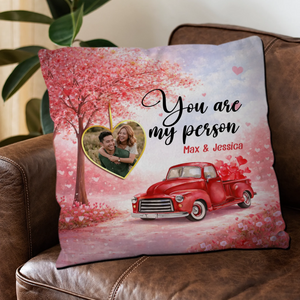 Romantic Blossom Tree Couple Pillow - You Are My Person - Upload Image - 89Prints