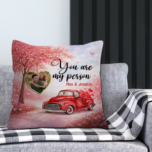 Romantic Blossom Tree Couple Pillow - You Are My Person - Upload Image - 89Prints