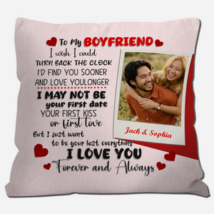 Forever and Always Romantic Pillow Gift – Custom Gift for Boyfriend - 89Prints