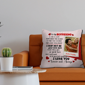 Forever and Always Romantic Pillow Gift – Custom Gift for Boyfriend - 89Prints