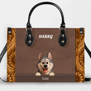 Custom Dog Bag 3D Print - Multi Pet Leather Handbag – Gifts For Dog Parents - 89Prints