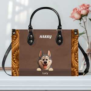 Custom Dog Bag 3D Print - Multi Pet Leather Handbag – Gifts For Dog Parents - 89Prints