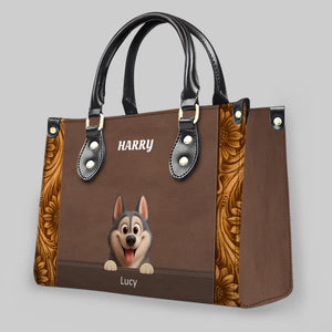 Custom Dog Bag 3D Print - Multi Pet Leather Handbag – Gifts For Dog Parents - 89Prints