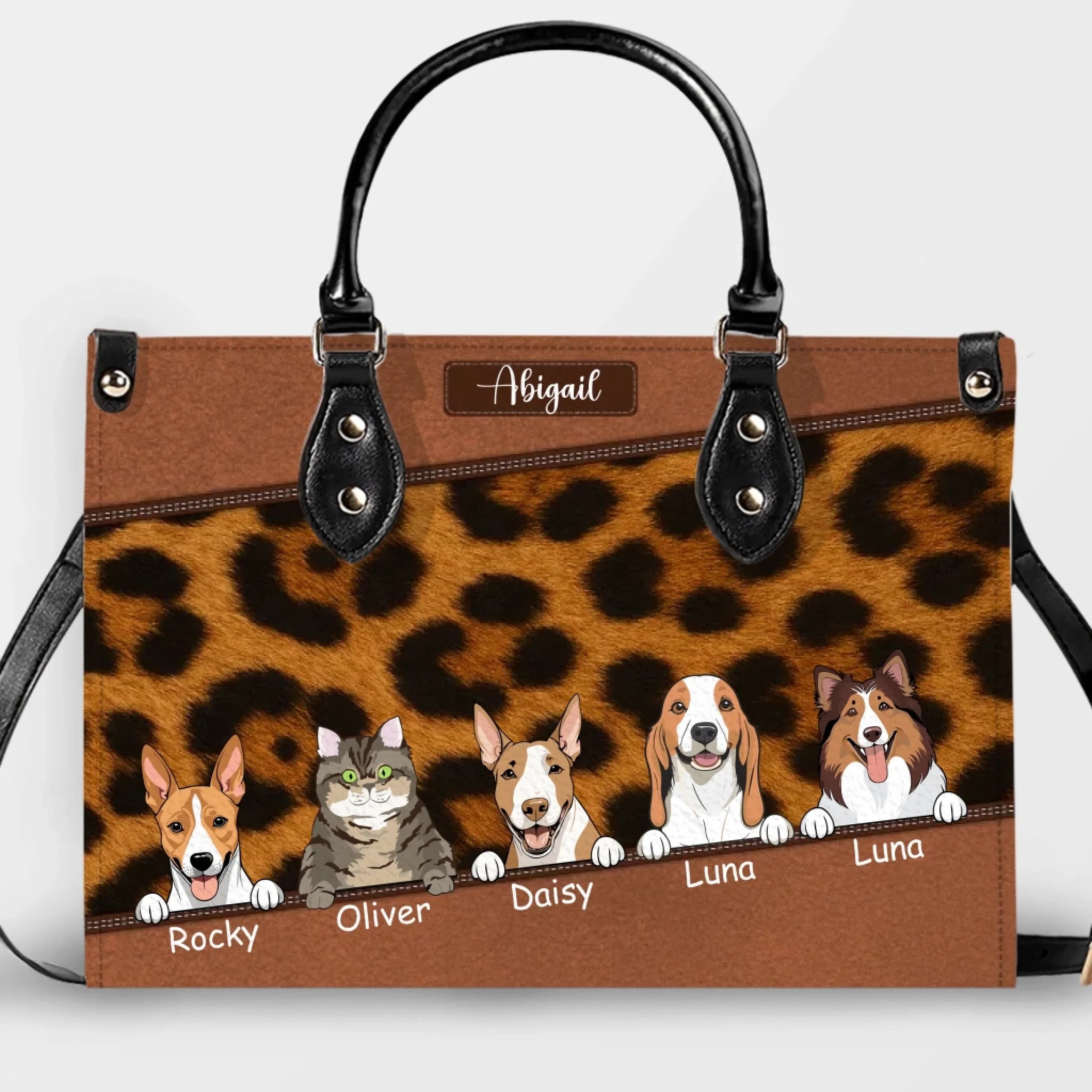 Custom Dog Mum Gifts - Chic Leopard Print Quilted Handbag Dog Owner Gift – 89Prints