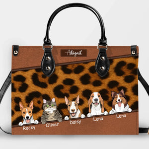 Custom Dog Mum Gifts - Chic Leopard Print Quilted Handbag Dog Owner Gift – 89Prints