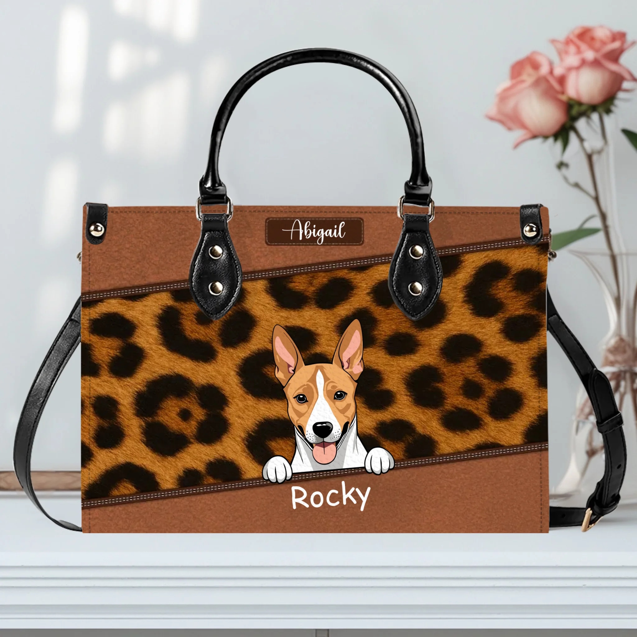 Custom Dog Mum Gifts - Chic Leopard Print Quilted Handbag Dog Owner Gift – 89Prints
