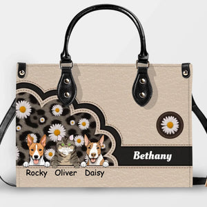 Custom Dog Bag 3D Print - Daisy Scalloped Frame Design Handbag Gifts For Dog Owners - 89Prints