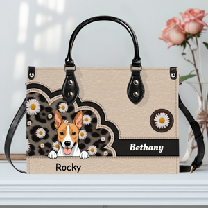 Custom Dog Bag 3D Print - Daisy Scalloped Frame Design Handbag Gifts For Dog Owners - 89Prints