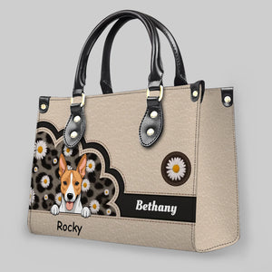 Custom Dog Bag 3D Print - Daisy Scalloped Frame Design Handbag Gifts For Dog Owners - 89Prints