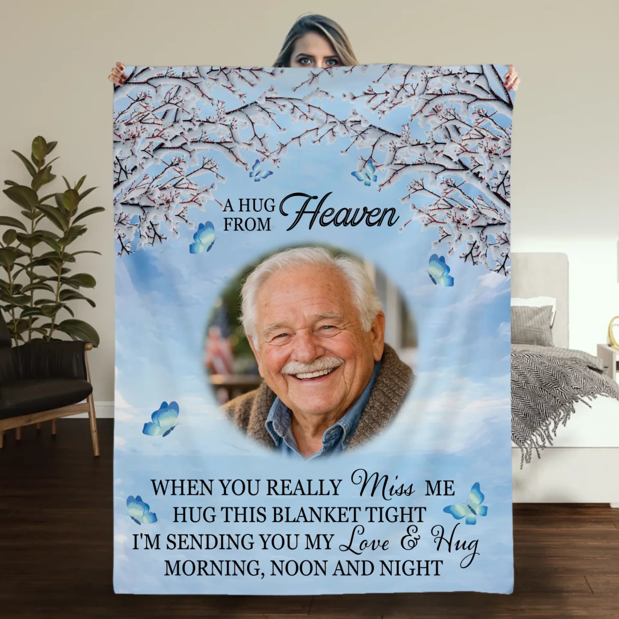 Personalized Remembrance Blanket – A Hug from Heaven to Warm Your Heart - 89Prints