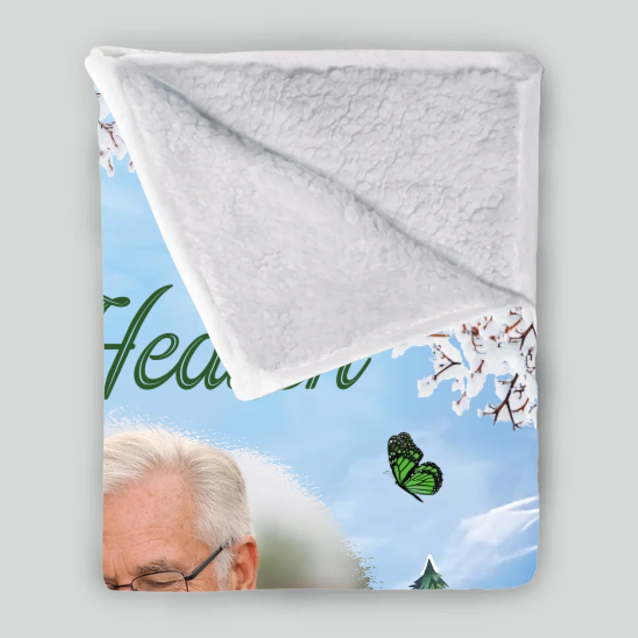 Hug from Heaven – Personalized Memorial Blanket with Photo and Loving Message - 89Prints