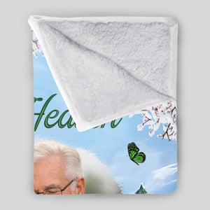 Hug from Heaven – Personalized Memorial Blanket with Photo and Loving Message - 89Prints
