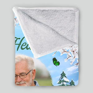 Hug from Heaven – Personalized Memorial Blanket with Photo and Loving Message - 89Prints