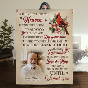 Personalized Memorial Blanket with Name and Photo – Custom Tribute Gift - 89Prints