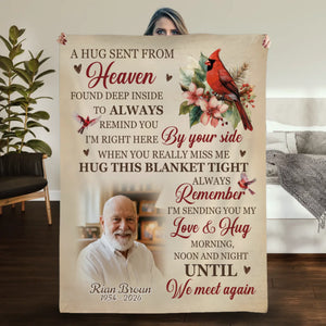 Personalized Memorial Blanket with Name and Photo – Custom Tribute Gift - 89Prints