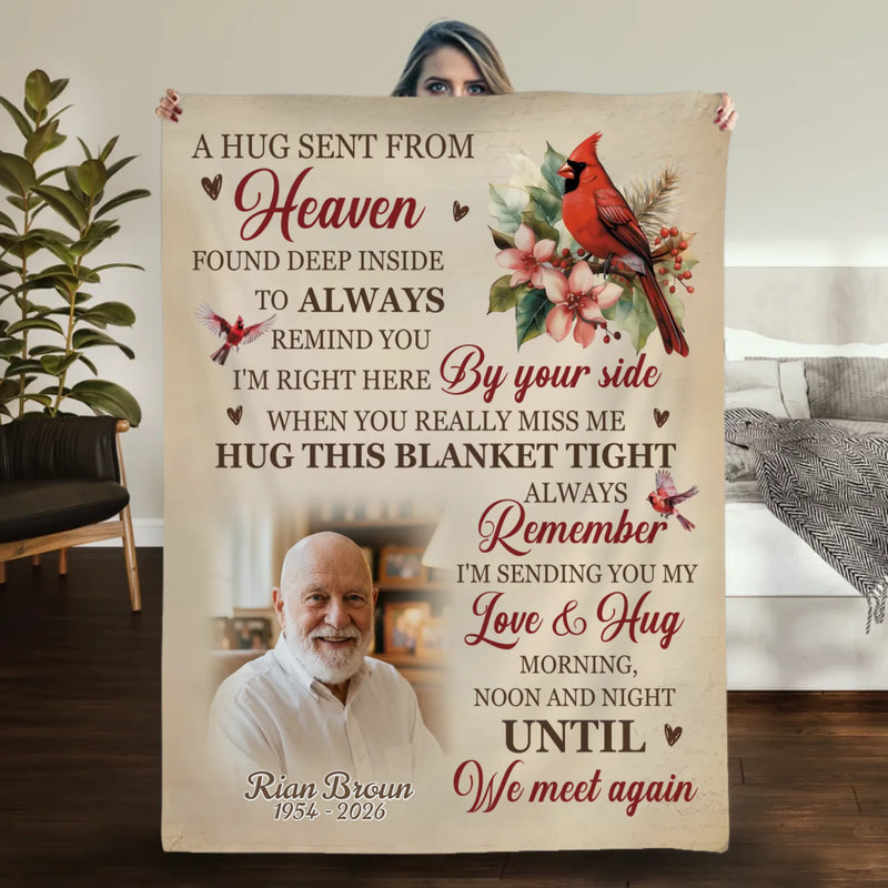 Personalized Memorial Blanket with Name and Photo – Custom Tribute Gift - 89Prints