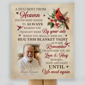Personalized Memorial Blanket with Name and Photo – Custom Tribute Gift - 89Prints