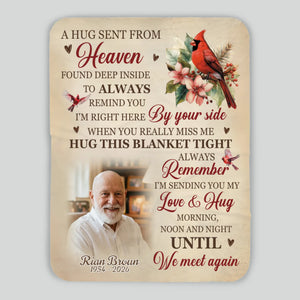 Personalized Memorial Blanket with Name and Photo – Custom Tribute Gift - 89Prints