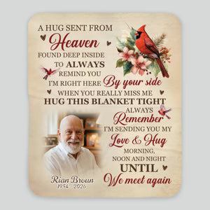Personalized Memorial Blanket with Name and Photo – Custom Tribute Gift - 89Prints