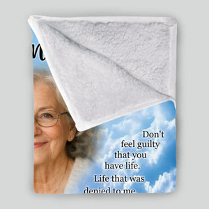 Personalized “As I Sit In Heaven” Memorial Blanket – With Photo & Name - 89Prints