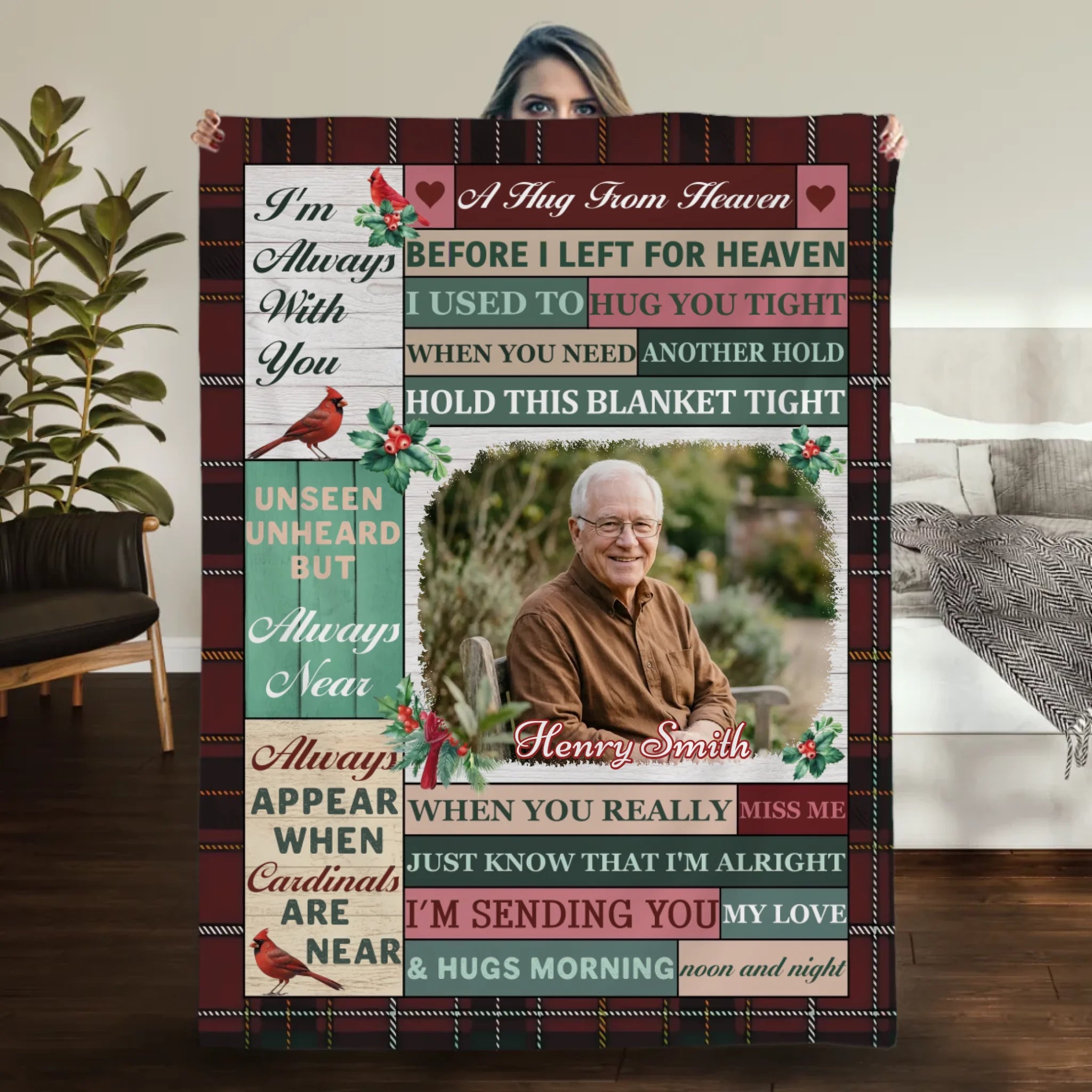 Custom Memory Blanket – Always With You, Forever in My Heart - 89Prints