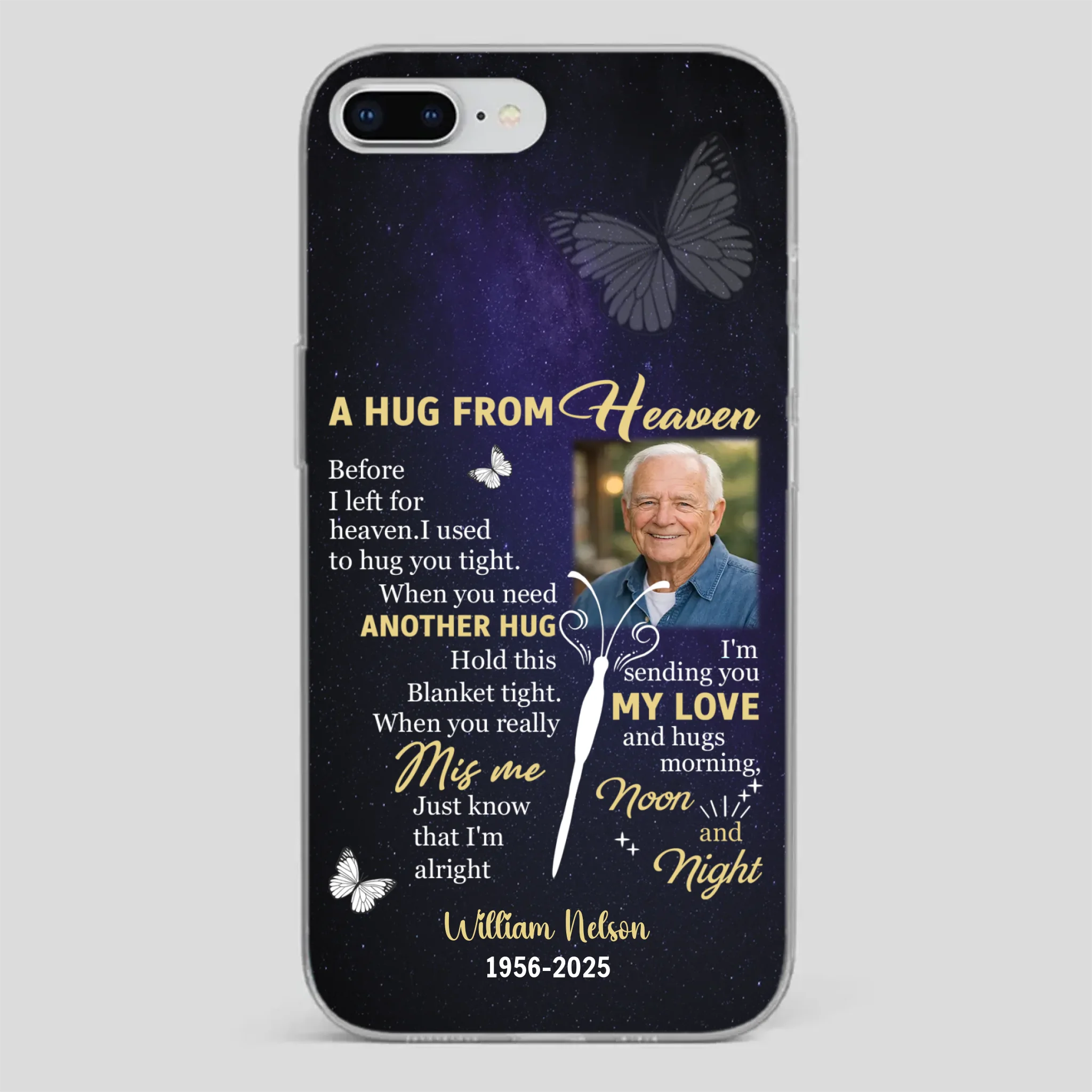 Heavenly Hug Grandpa Case – Personalized Memorial Gift Under the Night Sky - 89Prints