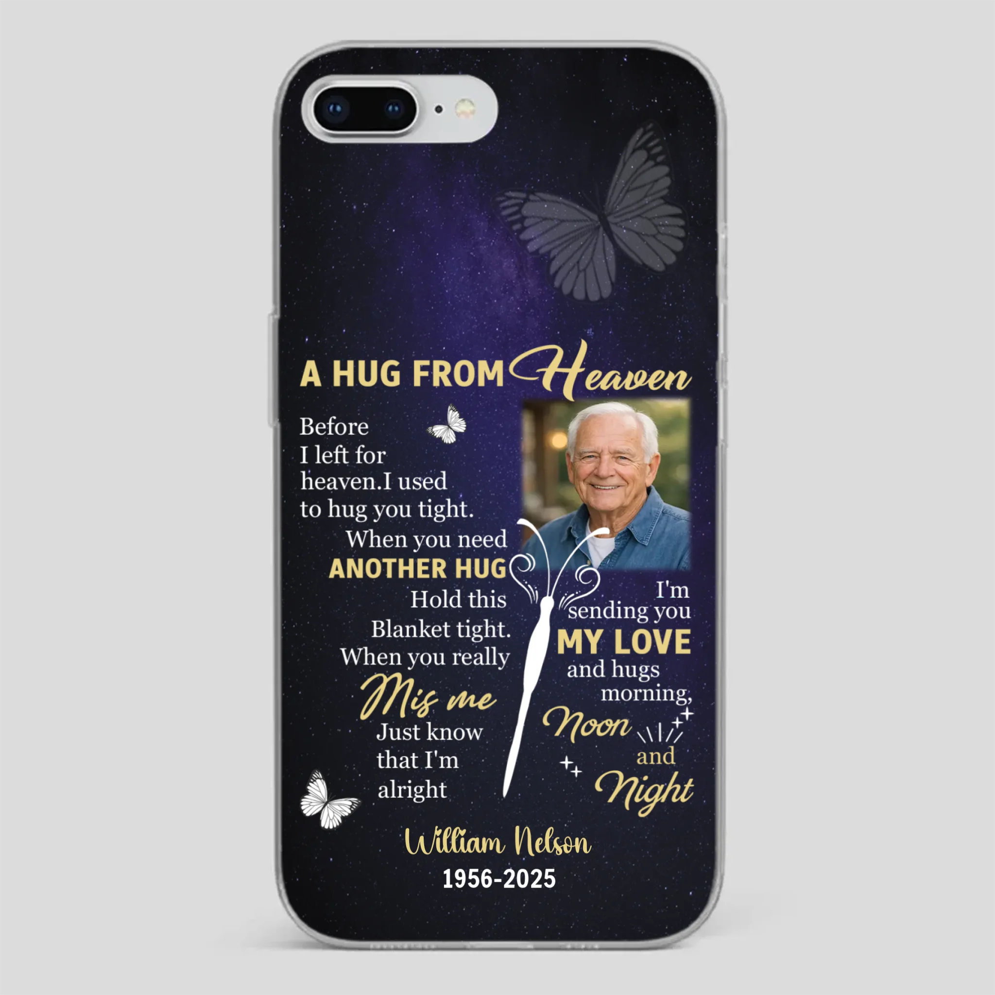 Heavenly Hug Grandpa Case – Personalized Memorial Gift Under the Night Sky - 89Prints