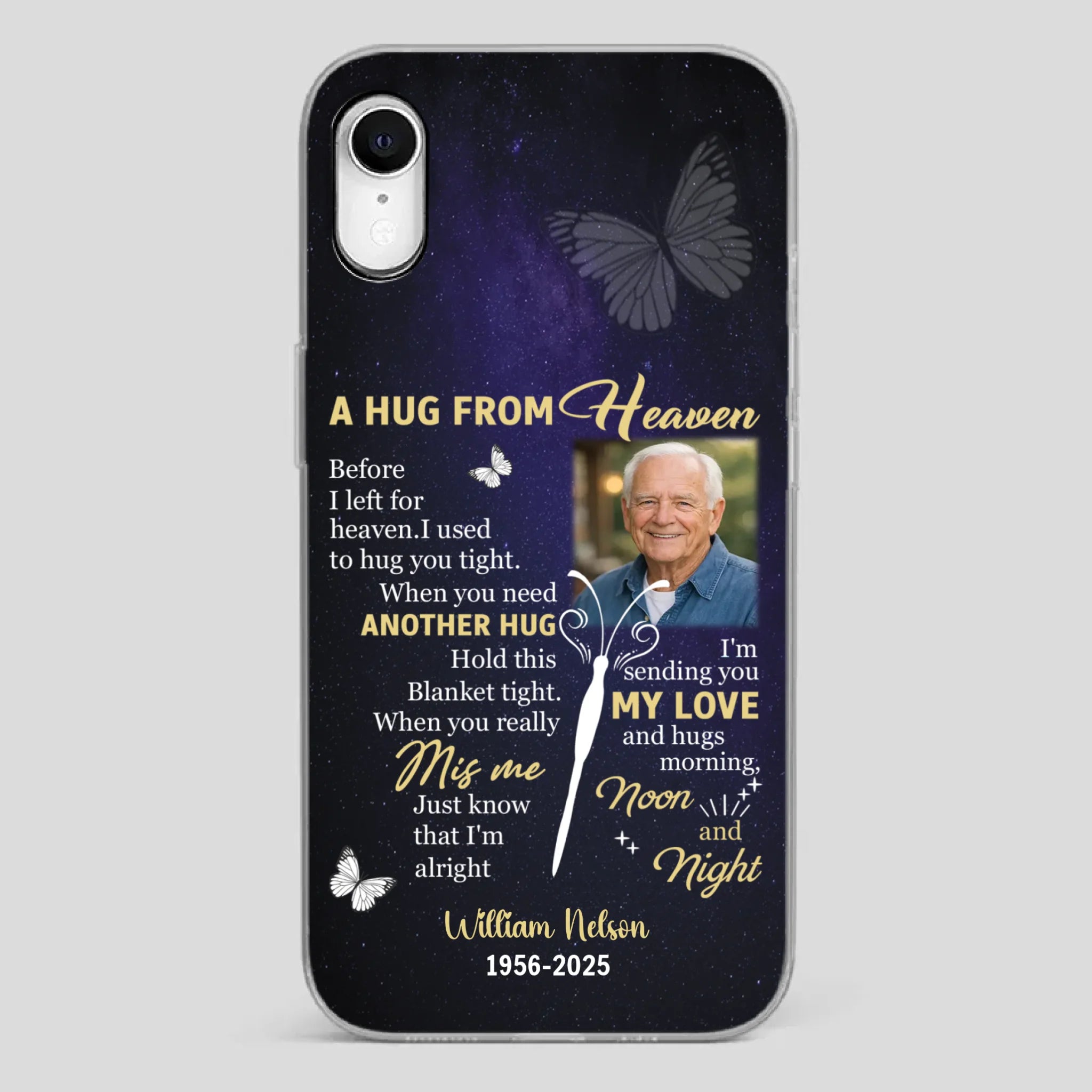 Heavenly Hug Grandpa Case – Personalized Memorial Gift Under the Night Sky - 89Prints