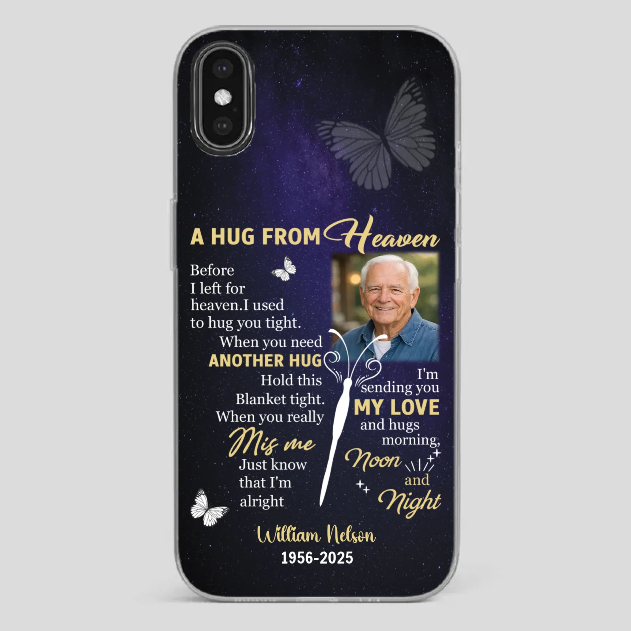 Heavenly Hug Grandpa Case – Personalized Memorial Gift Under the Night Sky - 89Prints